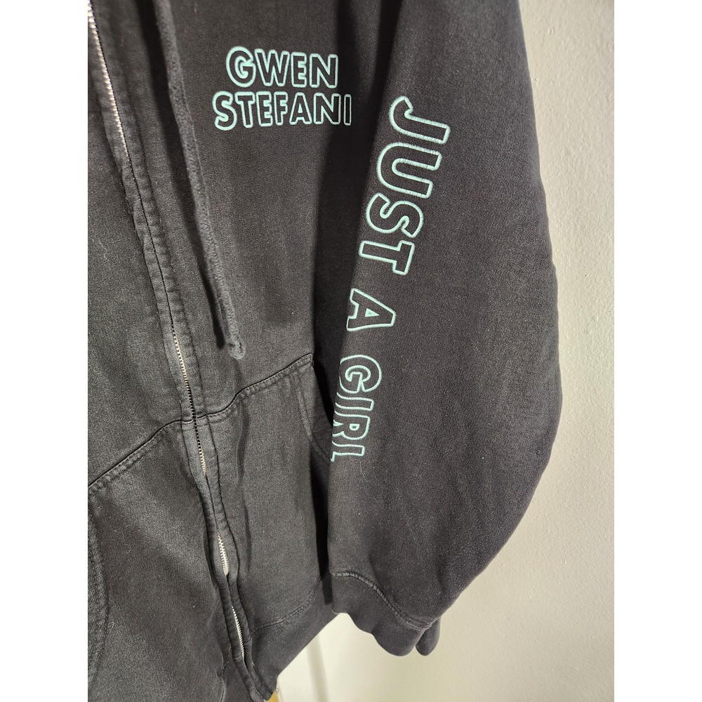 Gwen Stefani Las Vegas Just A Girl Residency Black Zip Hoodie Sweatshirt Size L - Picture 2 of 10